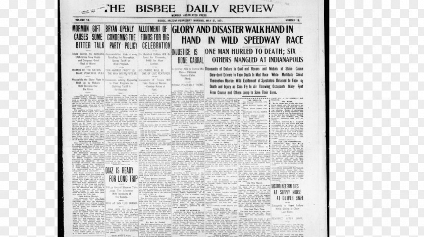 Bisbee Newsprint White Document PNG
