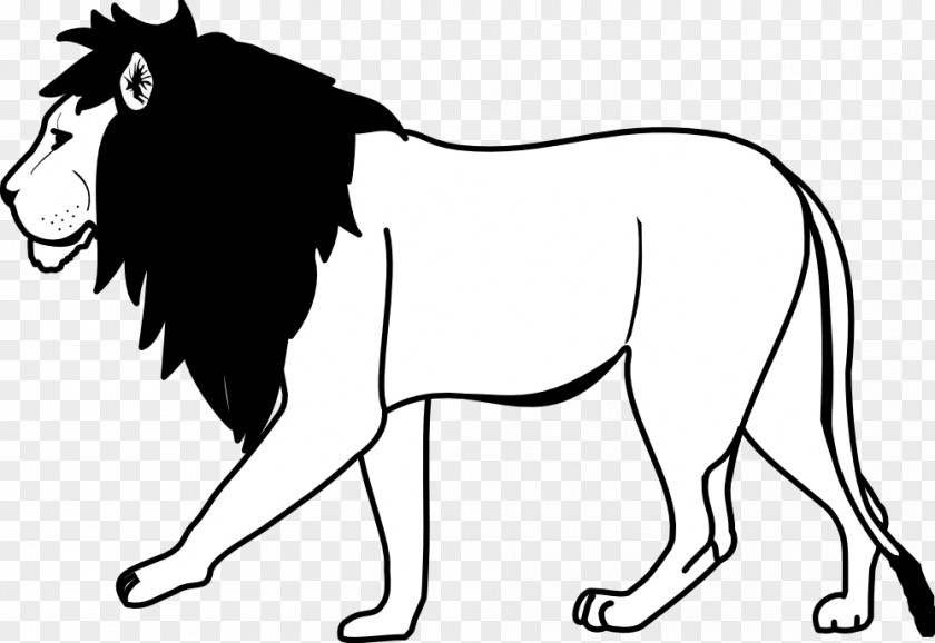 Lion Outline Cliparts Lionhead Rabbit Black And White Clip Art PNG