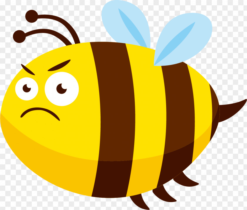 Sad Bee Venom Honey Insect Clip Art PNG