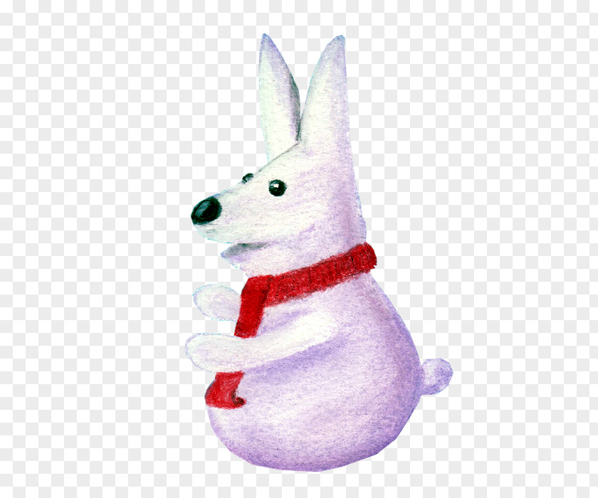 Snow Bunny Domestic Rabbit Hare Dog Mammal Christmas Ornament PNG