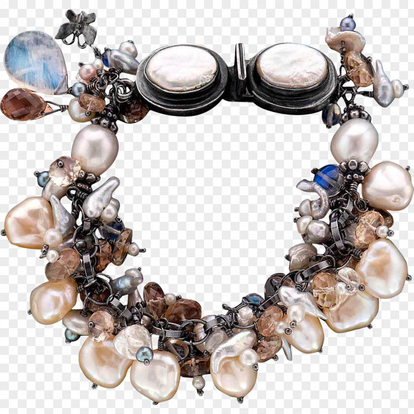 Cultured Freshwater Pearls Oregon Sunstone Bracelet PNG