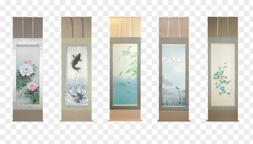 Hanging Scroll Japanese People Kakemono Season PNG