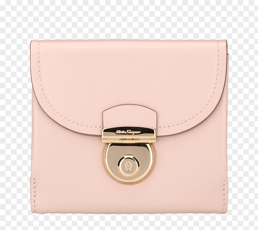 Ms. Ferragamo Leather Short Wallet Handbag PNG