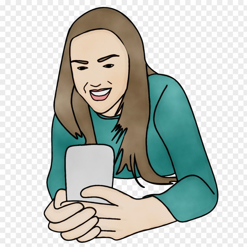 Sitting Drinking Girl Cartoon PNG