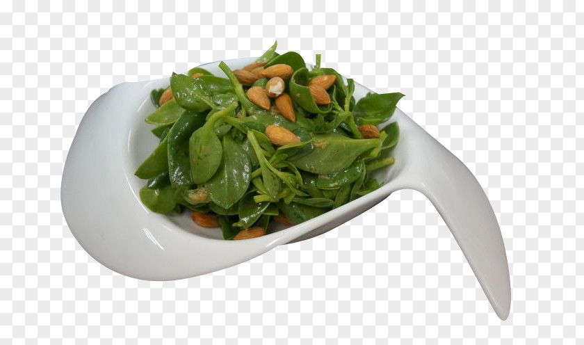 Almond Tianqi Spinach Salad Vegetarian Cuisine Nut Food PNG