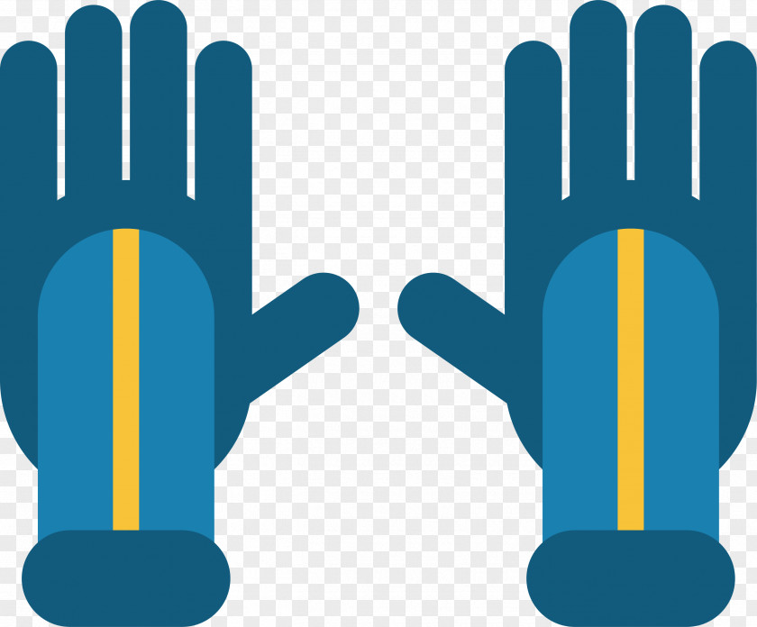 Cartoon Blue Diving Gloves Cycling Glove Wool Clip Art PNG