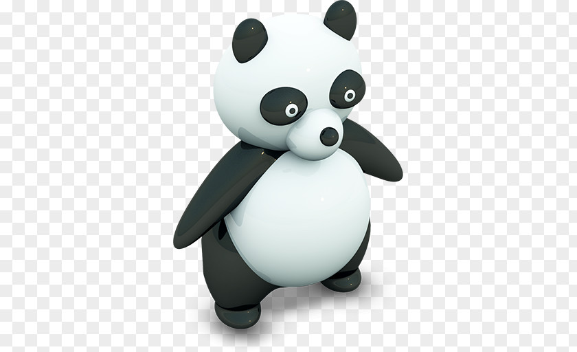 Dahl Giant Panda Bear WhatsApp Sticker PNG
