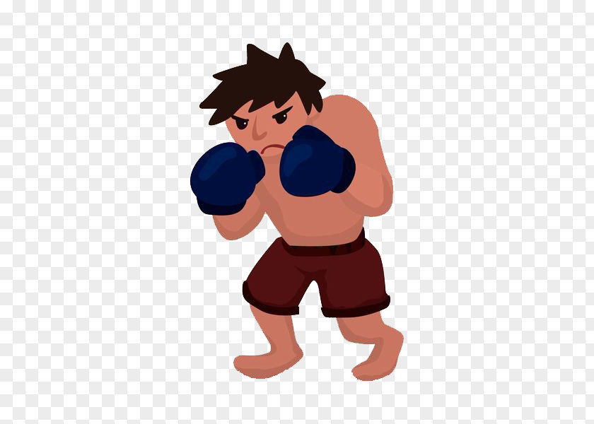 Boxing Man Cartoon Clip Art PNG