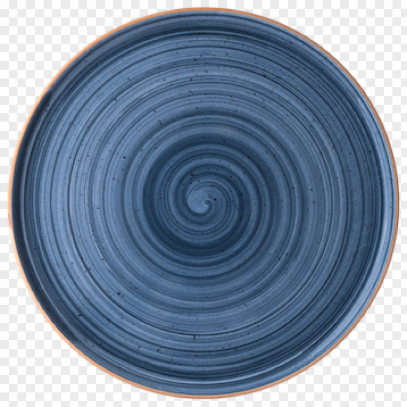 Pizza Plate Porcelain Cobalt Blue PNG