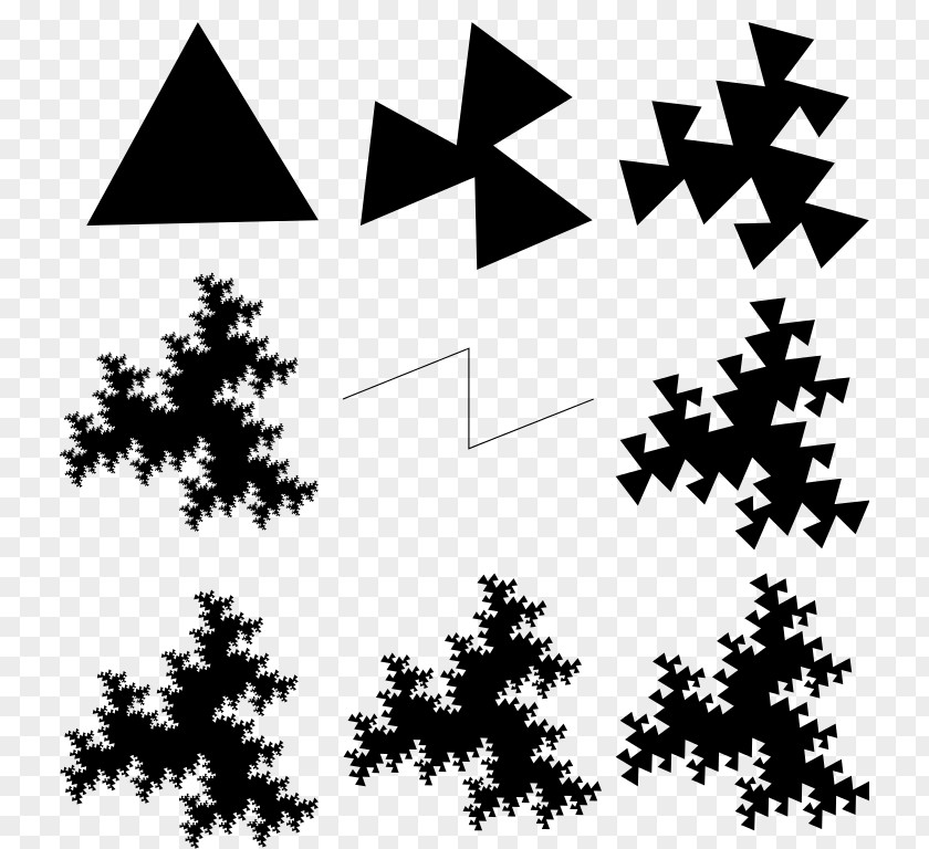 Triangle Pattern The Fractal Geometry Of Nature Koch Snowflake Sierpinski PNG
