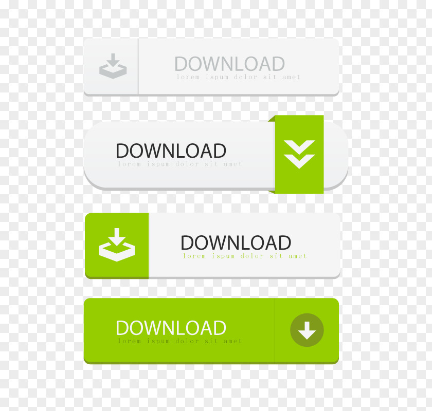 Vector Download Menu Button Icon PNG