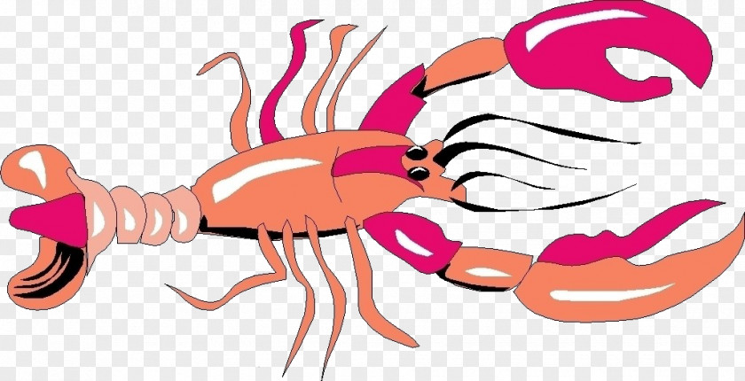 Cartoon Lobster Red Seafood Clip Art PNG