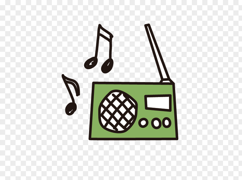 Green Cartoon Radio Broadcasting PNG