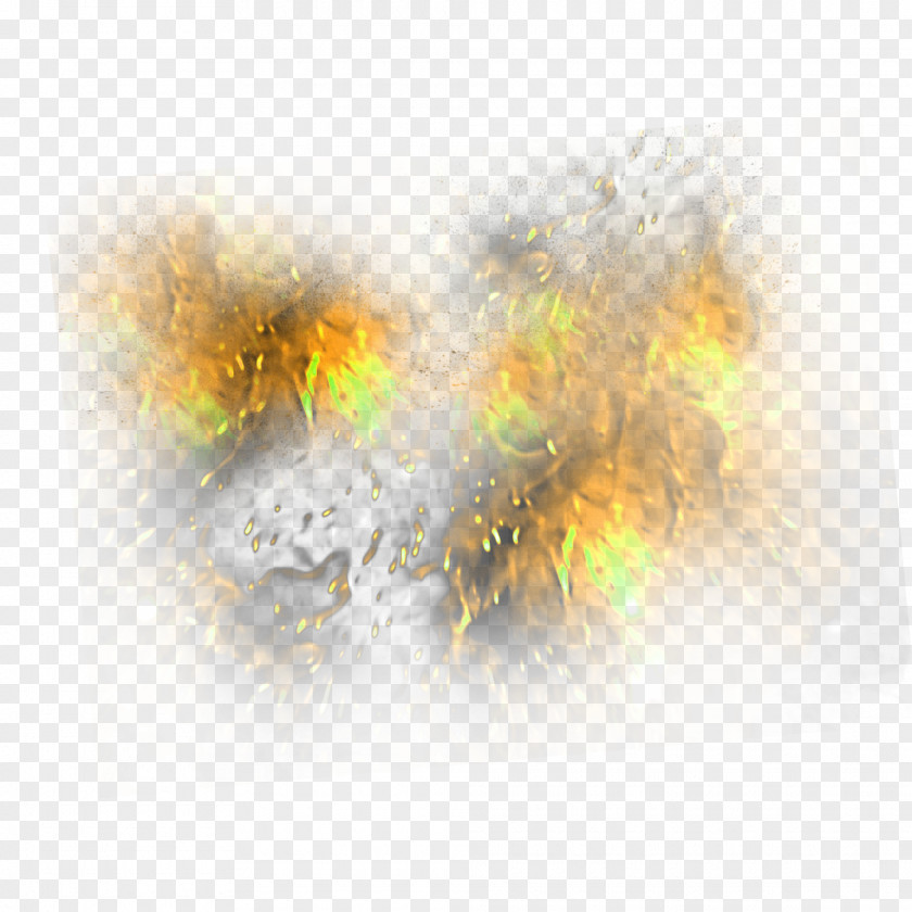 Yellow Simple Flame Effect Element Gratis PNG