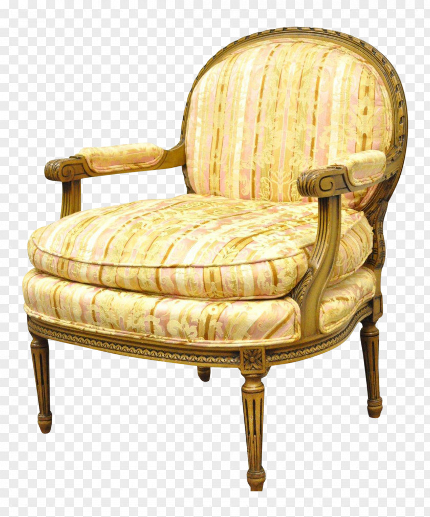 Chair Bergère Louis XVI Style Upholstery Boudoir PNG