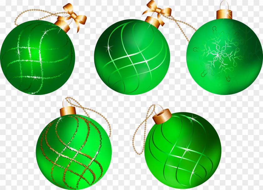 Christmas Green Sphere Ornament Tree PNG
