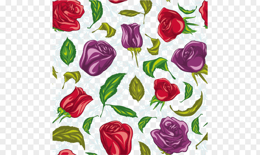 Fresh Flowers Shading Free Download Floral Design Garden Roses Flower Pattern PNG