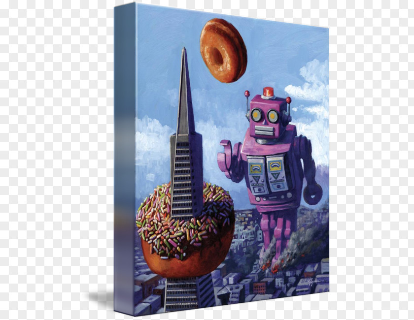 Painting Robots & Donuts Art Corey Helford Gallery PNG