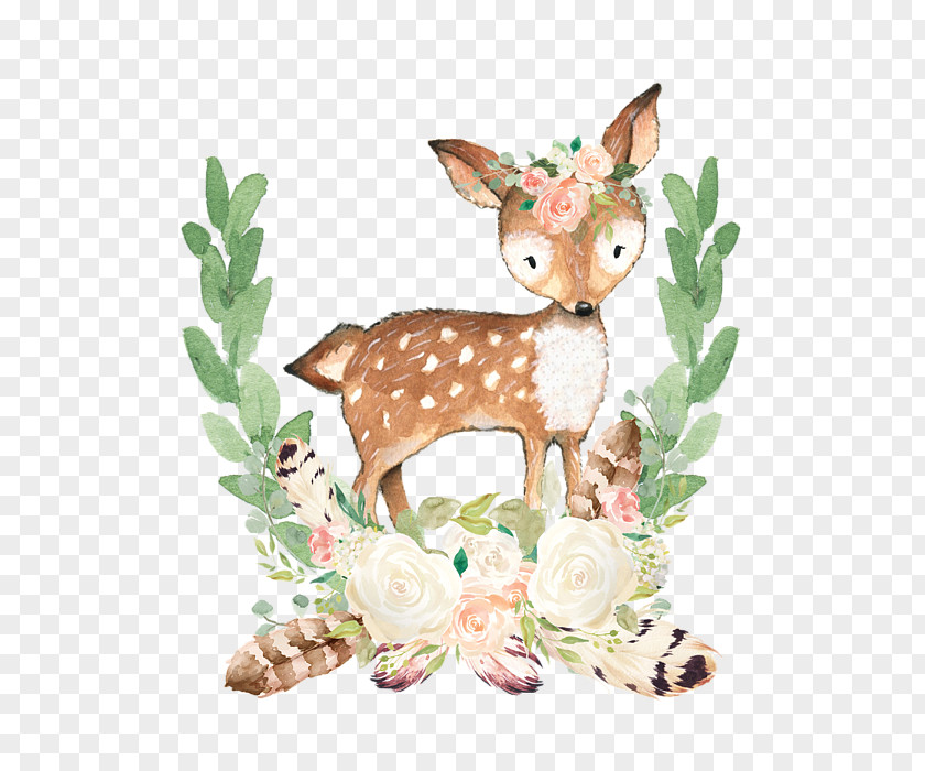 Roe Deer Wildlife Birthday Party Background PNG