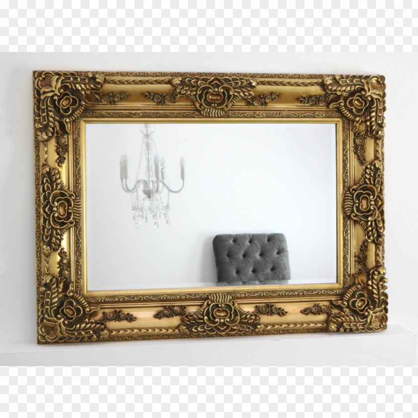 Ivory Vintage Frame Picture Frames Mirror Gold Rectangle PNG
