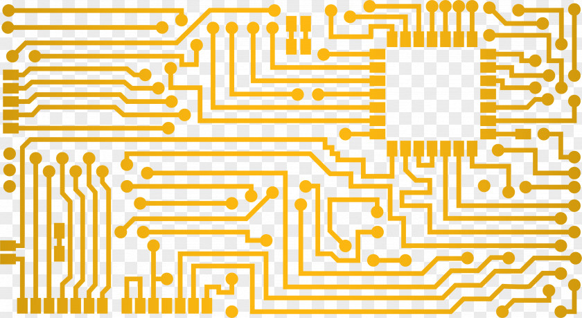 Computer Circuit Board Diagram Printed Electrical Network Electronic PNG