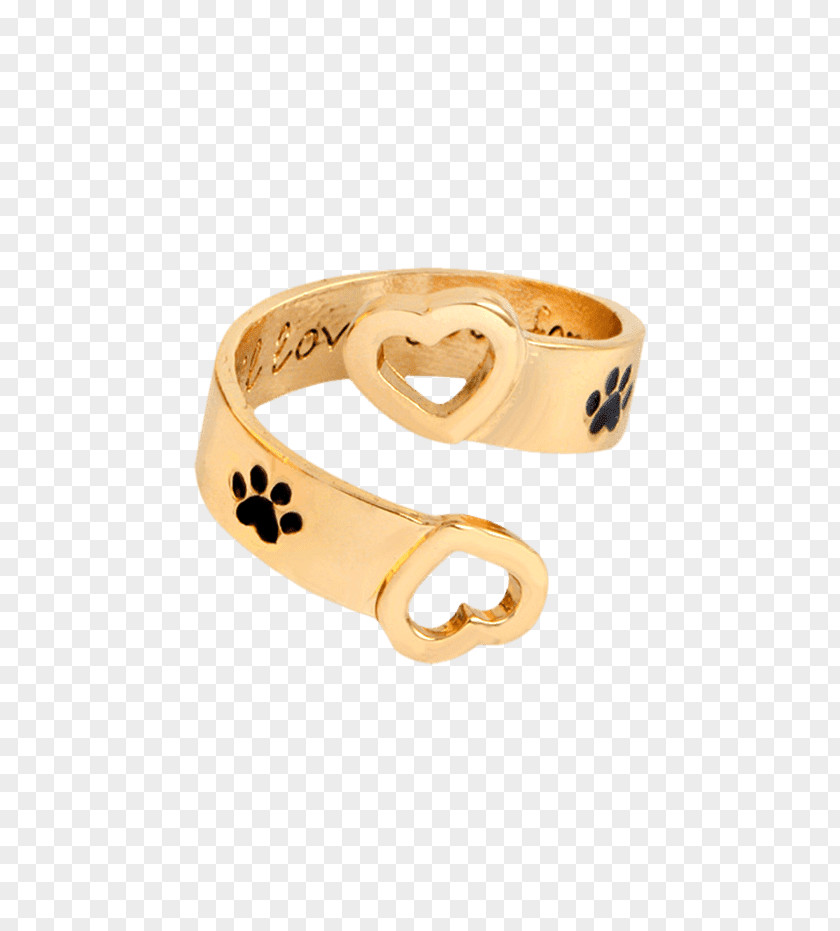 Dog Ring Paw Gold Cat PNG