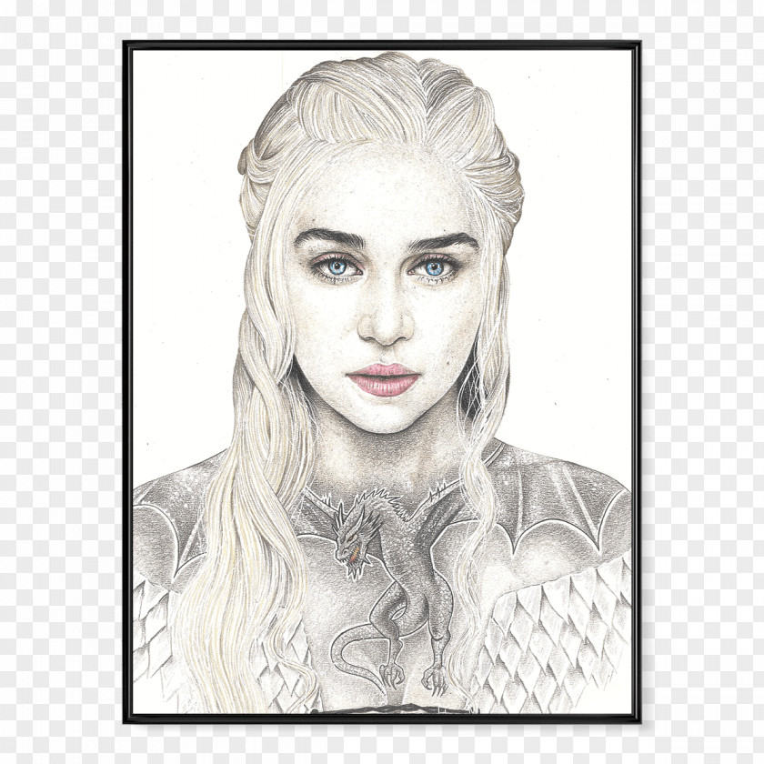 Game Of Thrones Daenerys Targaryen Pencil Vs. Camera Canvas Print PNG