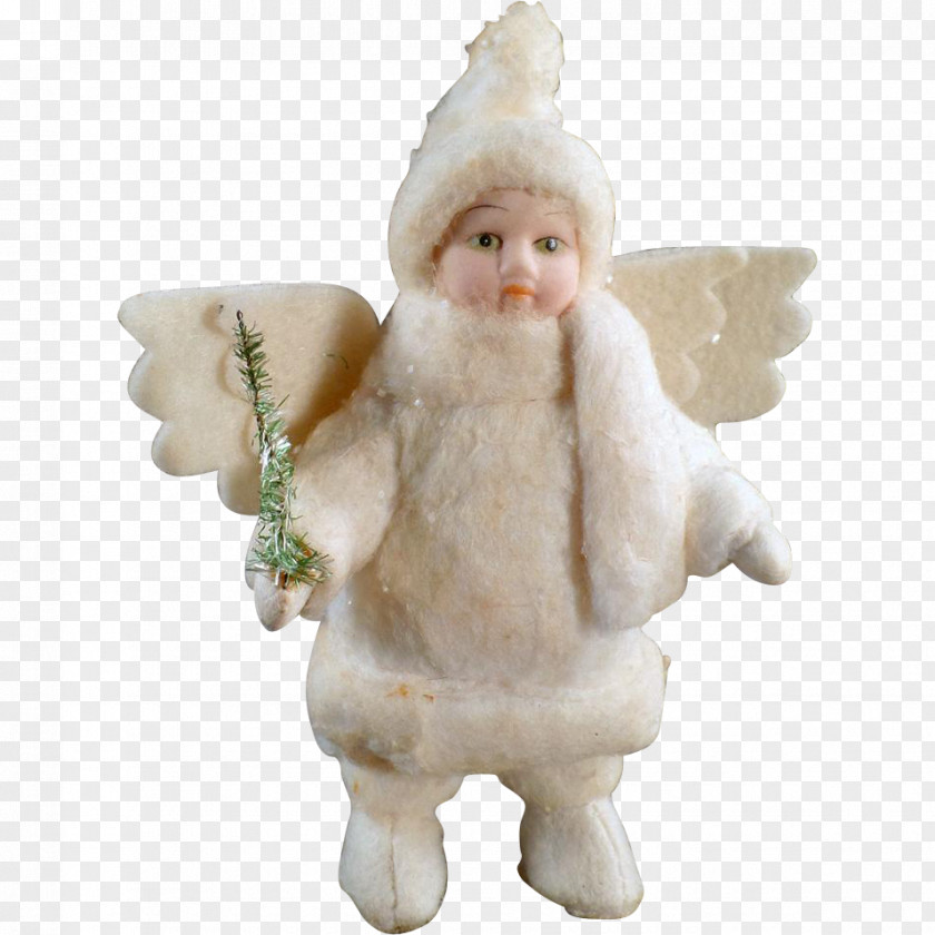 Doll Christmas Ornament Bisque Snow Baby PNG