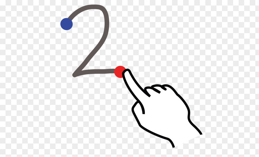 Number Two Gesture Letter Case User Interface PNG