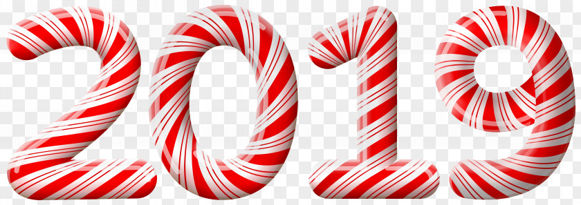 Year 2019 Lollipop Stick Candy Cane Ribbon New PNG