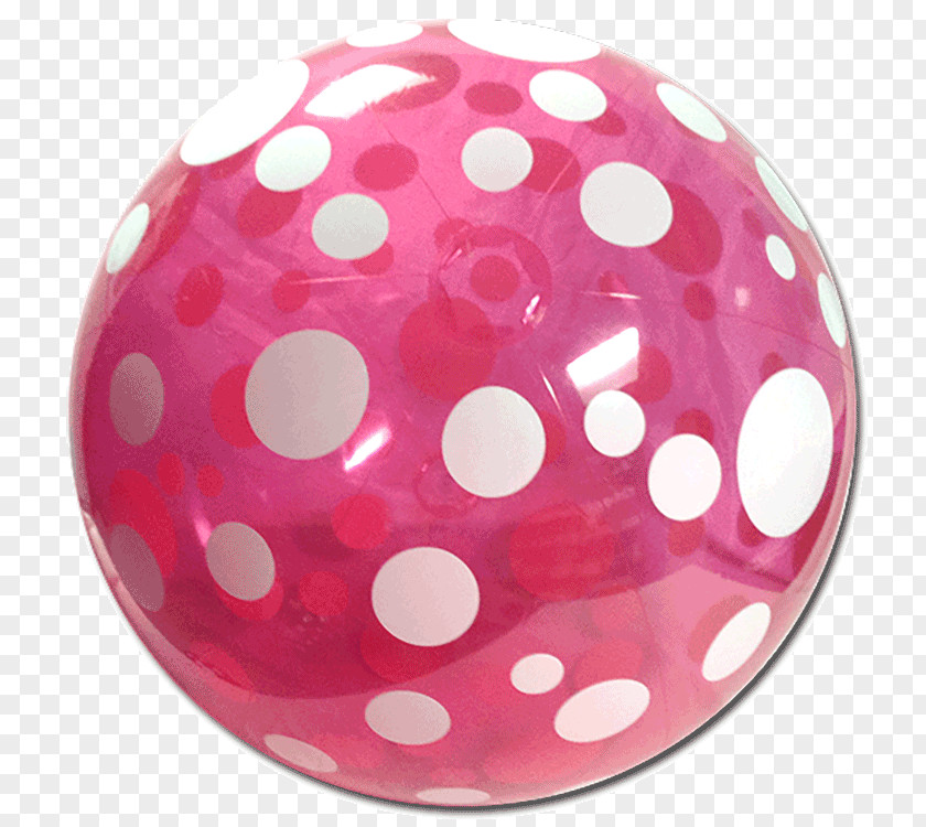 Beach Ball Balloon Polka Dot Pink M PNG