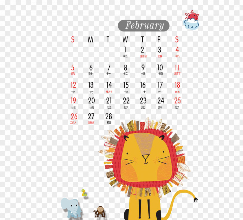 Cartoon Calendar PNG