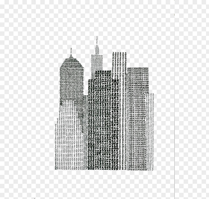 Creative Skyscraper New York City Work Of Art Printmaking Canvas Print PNG