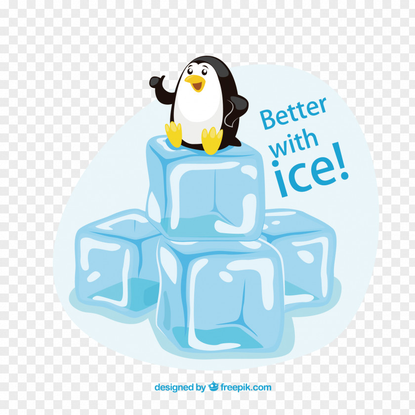 Vector Ice And Penguins Cube Clip Art PNG