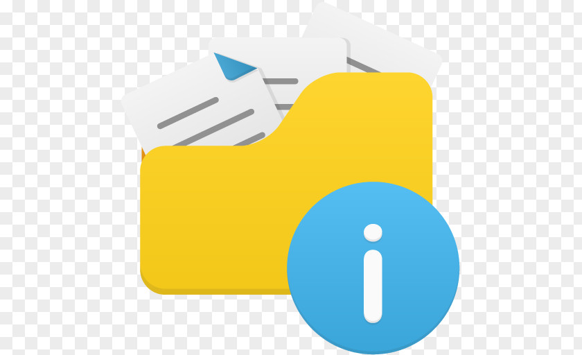 Open Folder Info Angle Brand Material Yellow PNG