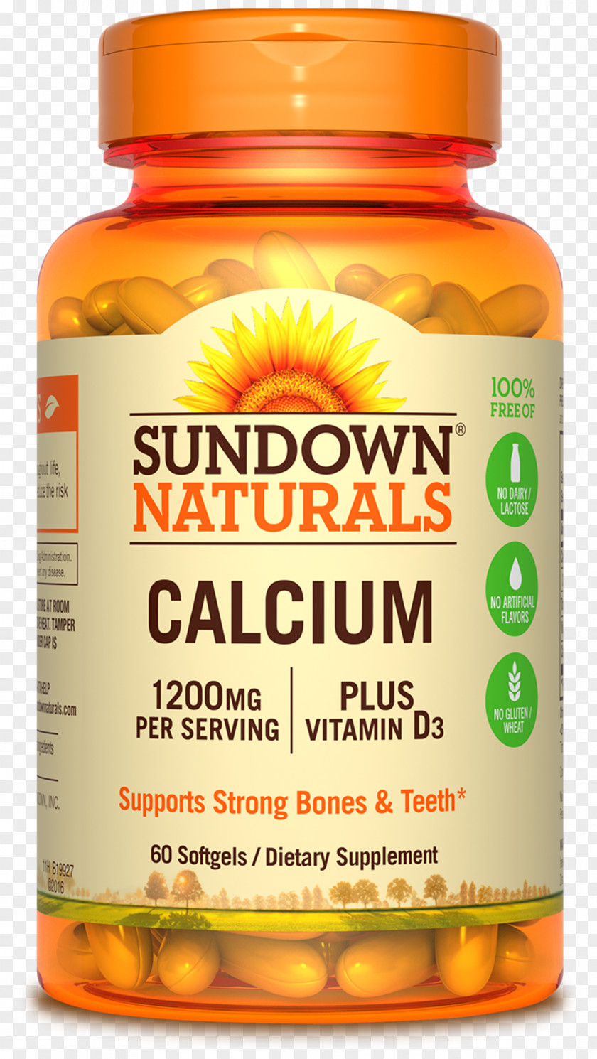 Sundowner Dietary Supplement Vitamin D Calcium Softgel PNG