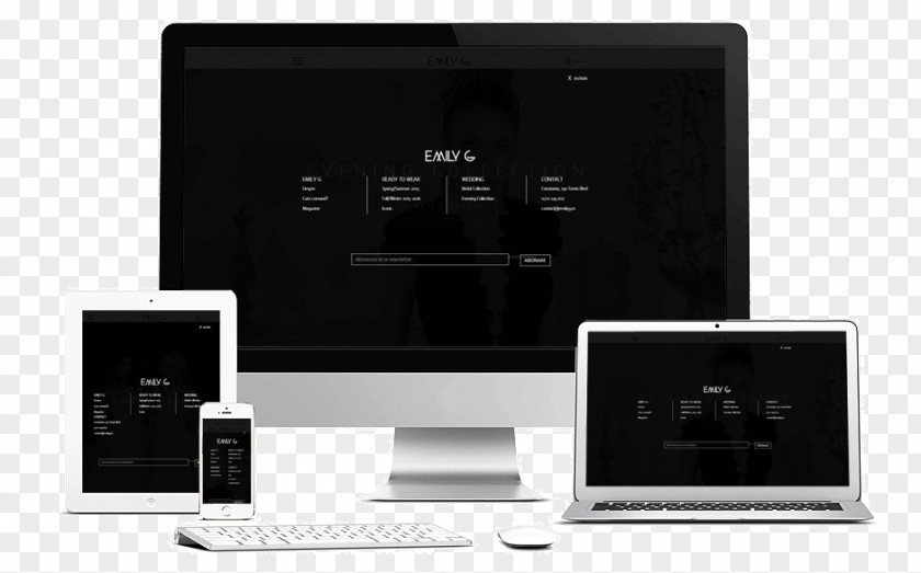 Design Responsive Web Template Graphic PNG