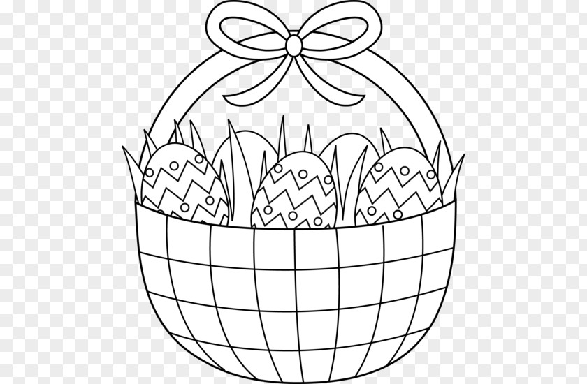 Easter Clip Art Basket Coloring Book Openclipart PNG