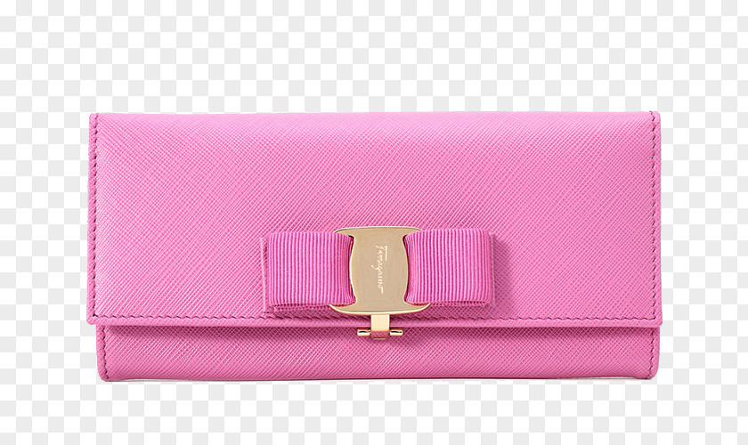 Ferragamo Leather Wallet Long Section Handbag Coin Purse PNG