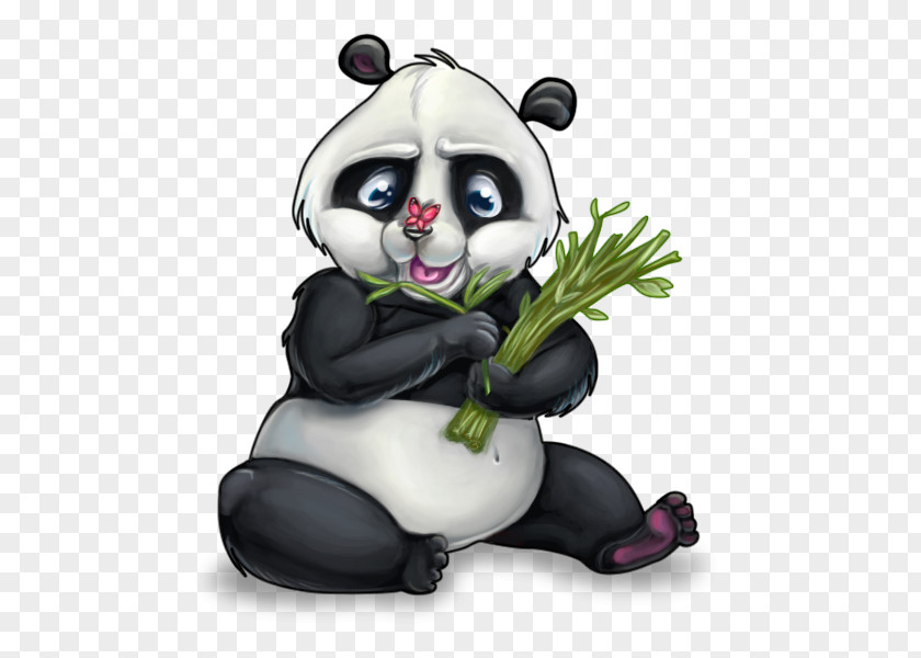 Giant Panda Character Figurine Fiction Animated Cartoon PNG
