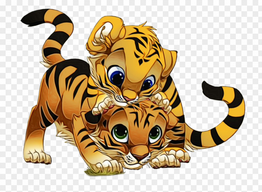 Wildlife Animal Figure Animated Cartoon Tiger Clip Art Terrestrial PNG