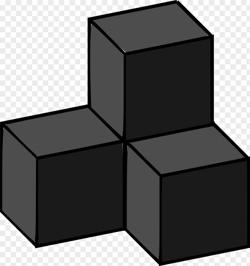 Black Backward Tetris Toy Block Three-dimensional Space Prism PNG