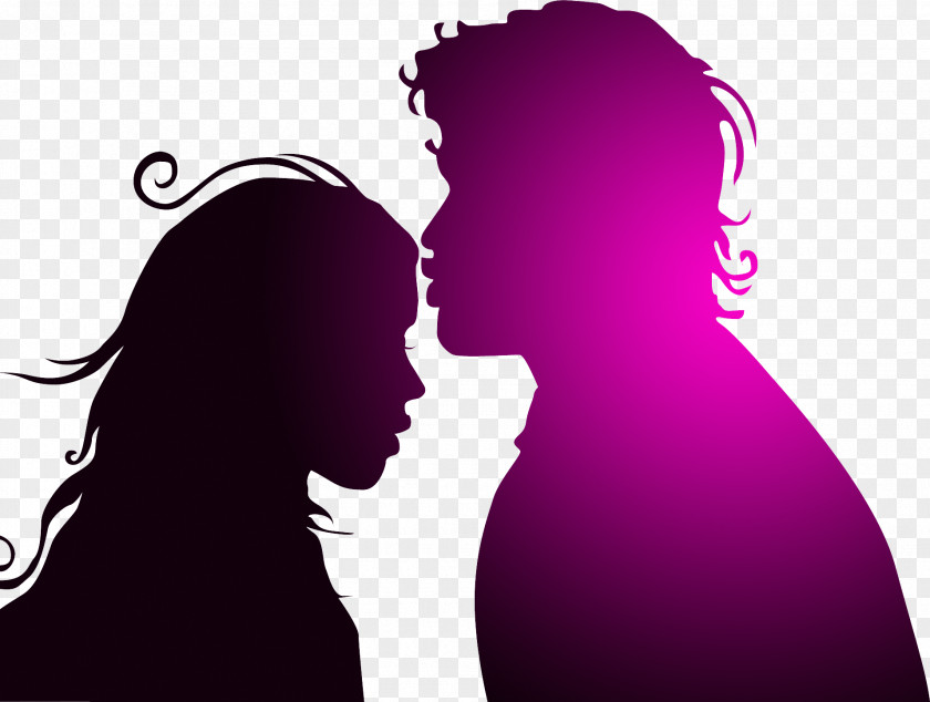 Kissing Couple Silhouette Kiss Significant Other Love Man PNG