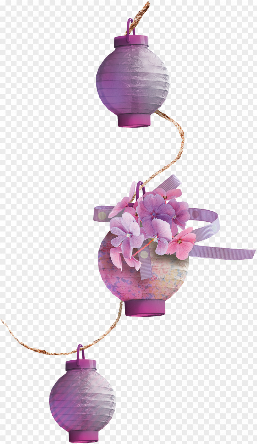 Purple Flowers Lamps Electric Light PNG