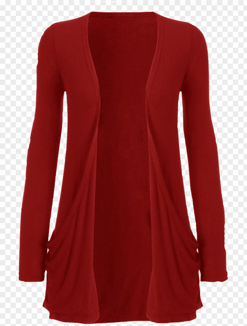 T-shirt Cardigan Long-sleeved Dress PNG