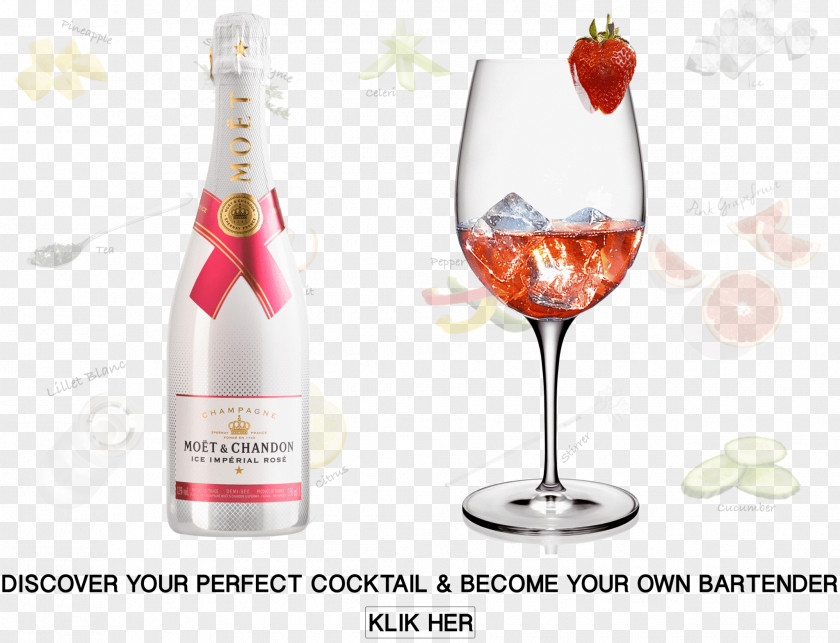 Champagne Wine Glass Moët & Chandon Rosé PNG