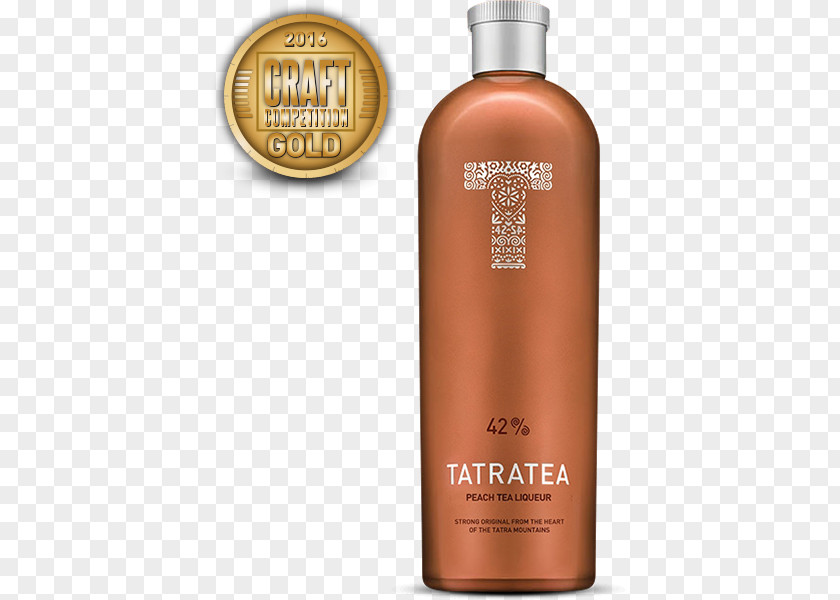 Peach Tea Liqueur Tatratea Liquor Wine PNG