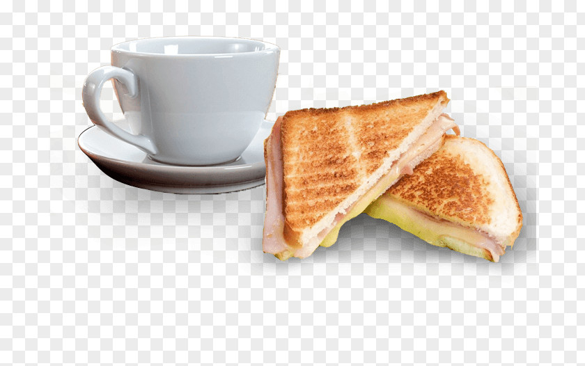 Toast Breakfast Sandwich Ham And Cheese Coffee PNG