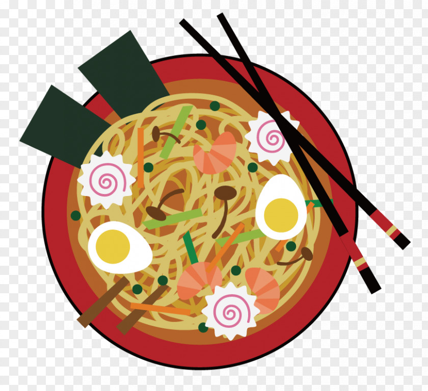 Vector Japanese Noodles Chinese Fried Asian Cuisine Ramen PNG