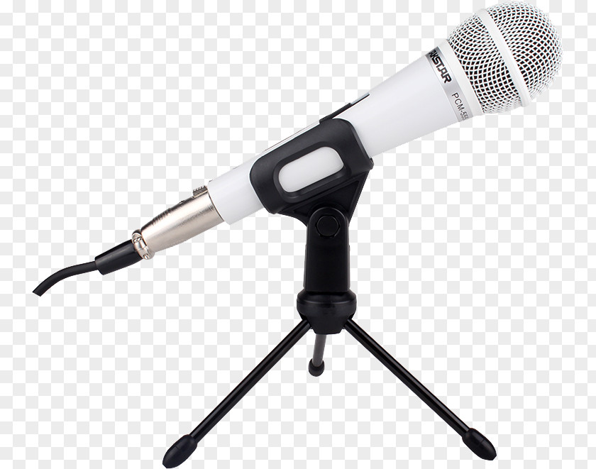 White Microphone Stand PNG